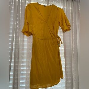 Yellow Wrap Dress